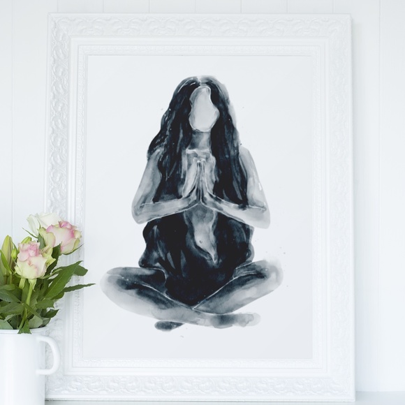 Watercolor Abstract Nude Woman Portrait Print Poster Unframed - Picture 7 of 8